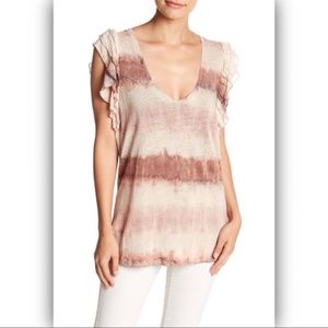 Young Fabulous & Broke Top Tie Dye Ruffle